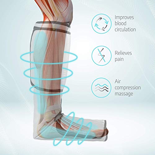 Sedona Leg Massager Circulation Device - Rechargeable Foot Sequential Machine, Calf Neuropathy Massage for Home Use for Calves, Legs, Ankles and Feet for Vein Support – Grey - Thumbnail 3