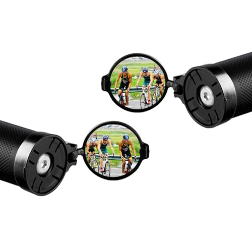 Homieway Fahrradspiegel, 2 Stück Rennradspiegel, MTB-Spiegel, Mini Fahrrad Rückspiegel, 360° Drehbar Klappbar Fahrradlenkerspiegel, Universal Fahrrad spiegel für E-bike Lenker 14.8-20 mm