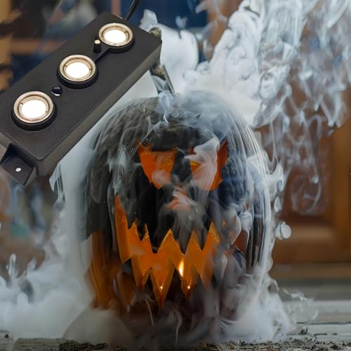 Image of Halloween Party Mist Maker,Ultrasonic Water Pond Fountain Fogger Aluminum Atomizer Air Humidifier for and Rockery Fish Tank Vase Birdbath Deco