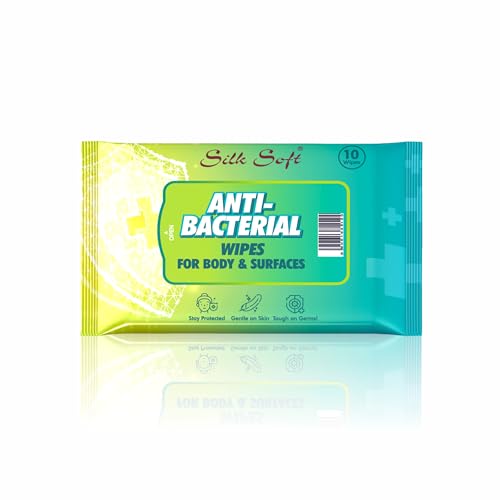 Image of Antibacterial Wet Wipes - 80 Wipes (10 x 8 Packs) | Kills 99% Germs, Alcohol-Free & Skin-Friendly | For Hands, Face, Surfaces & Travel Hygiene