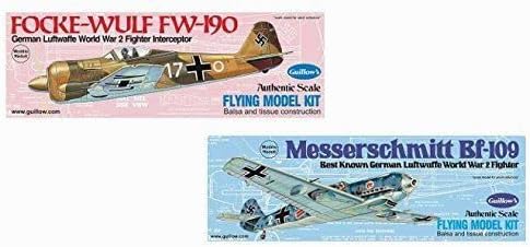 Guillow Two Kits Balsa Wood WWII German Fighters
