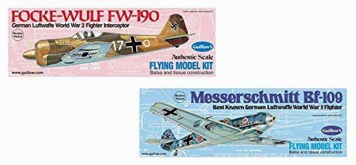 Guillow Two Kits Balsa Wood WWII German Fighters