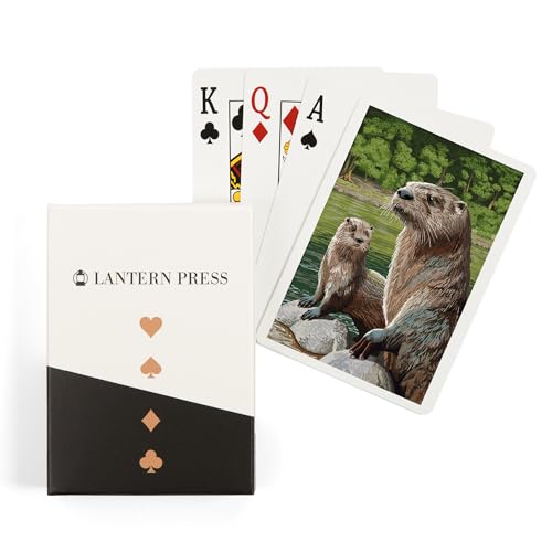 Lantern Press River Otter 52 naipes póker para adultos