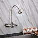 HomeLava Grifo de cocina Grifo de pared giratorio de acero inoxidable de...