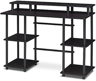 Furinno Computer Desks, Wood, Espresso/Black, one Size