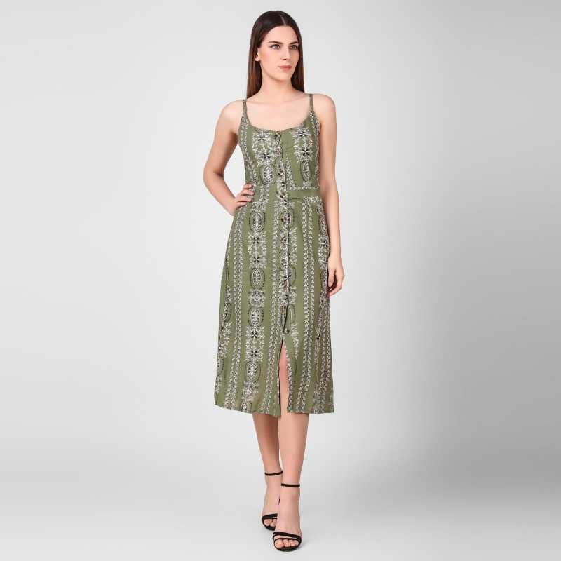Image of Women's Rayon Western One Piece Dress for Meetings and Function - LDBD 003