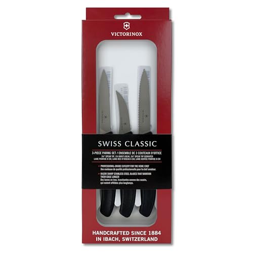 Victorinox Swiss Classic 3-Piece Paring Set, Black, 3-Inch