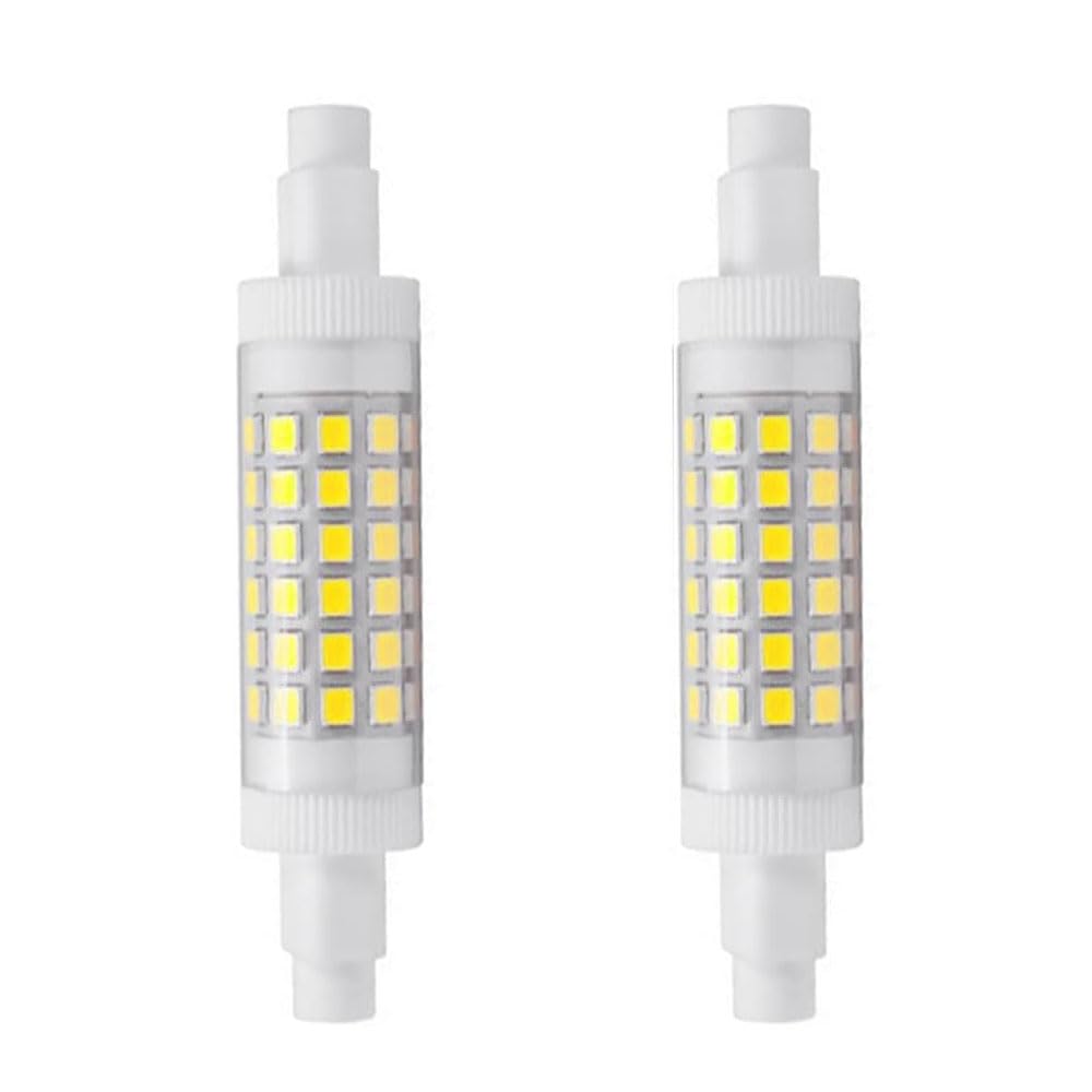 WULUN R7S 78mm 7W Linear LED Bulbs, 6000k Cool White, Ceramic Body,70 watts Equivalent, AC/DC 220-240V,700 Lumens，Non-dimmable，2pcs