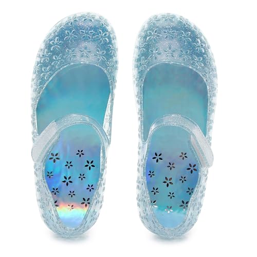 Toddler Girl Jelly Sandals Kids Cute Floral Mary Jane Shoes Summer Casual Dance Party Closed Toe Princess Flat Sandal2