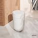 Umbra Touch Waste Can, Small Trash Can with Lid, Swing Lid Waste Basket, Garbage Can with Lid for Washroom/Bathroom, Soft Touch, Matte White Finish