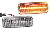 Tensione: 12V Manoud 2pcs Indicatore Laterale Dinamico Blinker Indicatore Luce Sequenziale for Opel Omega B B1 B2 Stufenheck Caravan 1994-2003(2PCS Dynamic Crystal)