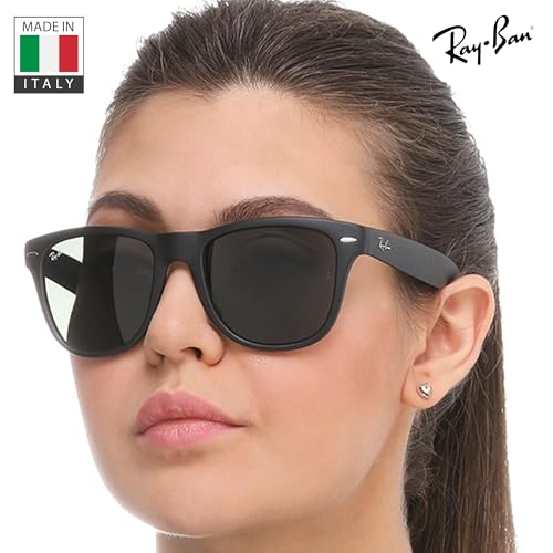 Image of Ray-Ban RB4105 WAYFARER FOLDING CLASSIC Square Shape Sunglasses for Men with Official Eyewear Kit