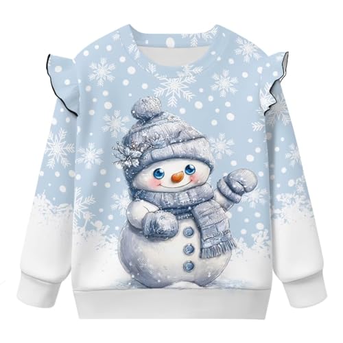 Christmas Sweatshirt Toddler Girl 1-8T Outfit Sweater Long Sleeve Shirt Sweatshirt kids Clothes Graphic Pullover Tops
