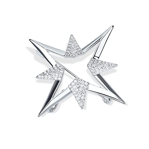 Image of Sparkle Crystal Star of David Brooch Pin Rhinestone Star Bouquet Brooch Pin Lapel Pins Spiritual Brooch Badge