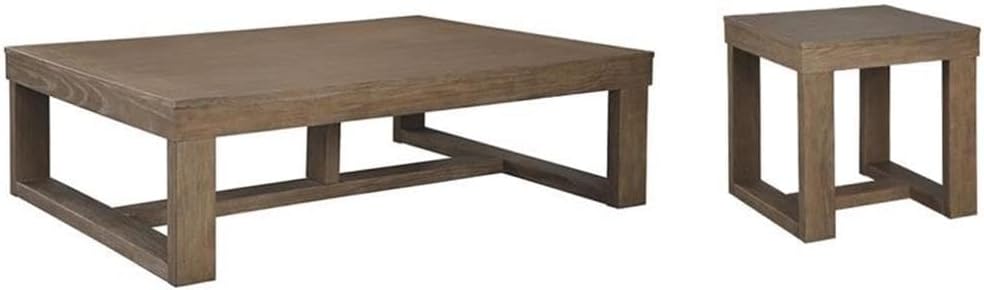 BOWERY HILL 2-Piece Living Room Set of Coffee Table & End Table