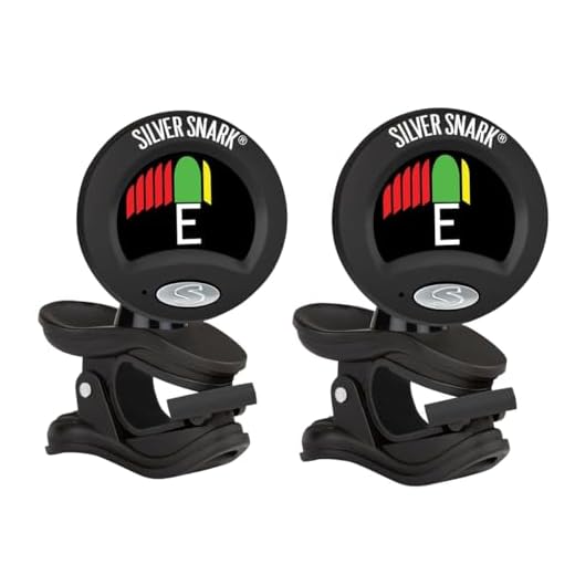 Snark 2 Clip-on All Instrument Tuner-Black and Silver SIL2-BLACK (Pack of 2)