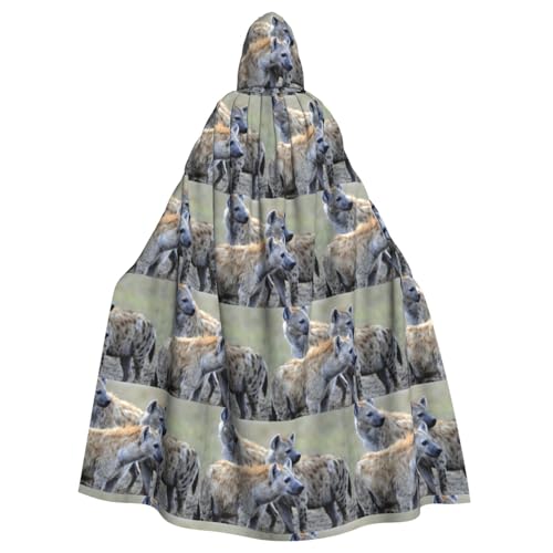 EdWal Animaux Hyena Print Unisexe Adultes Cape à Capuche Cape Uniforme Cape à Capuche Robe à Capuche pour Halloween Cosplay Costumes