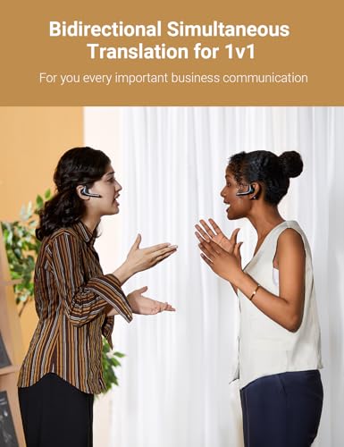 Timekettle W4 Pro AI Interpreter Earbuds,Bidirection Simultaneous Translation,Translator Device Supporting 40 Languages,Translator Earbuds for Call and Video Translation,APP Work with iOS and Android