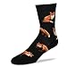 Black Sock With A Red Fox Sock By For Bare Feet