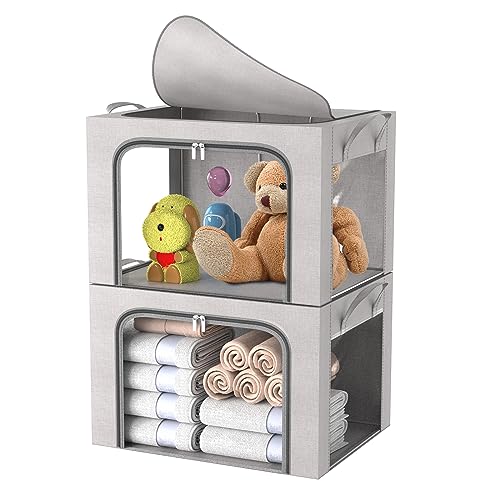 Douzi Aufbewahrungsbox 100L - Faltbar Mit Fenster & Metallrahmen