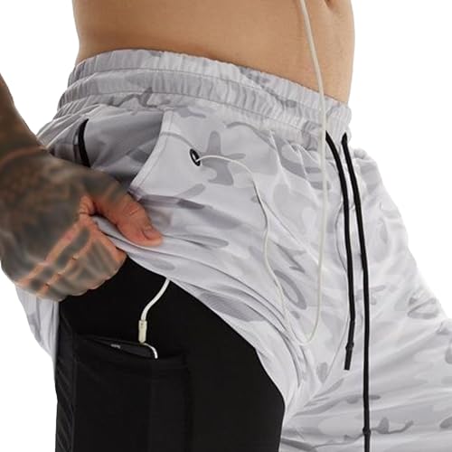 Shorts Jogger deportivos 2 en 1 para hombre miniatura 2