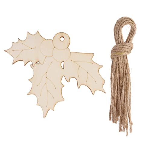 Pendentifs en feuilles de bois pour une décoration de table et un sapin de Noël chaleureux