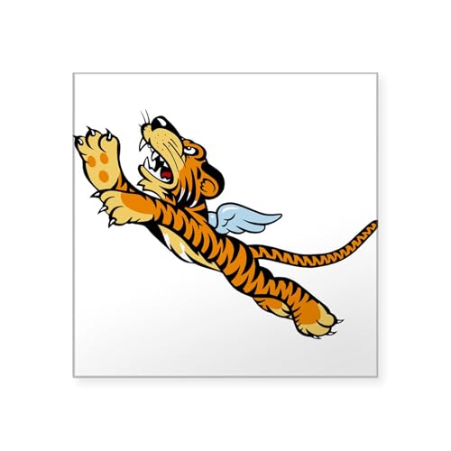 CafePress Flying Tigers Sticker Square Bumper Sticker Car Decal