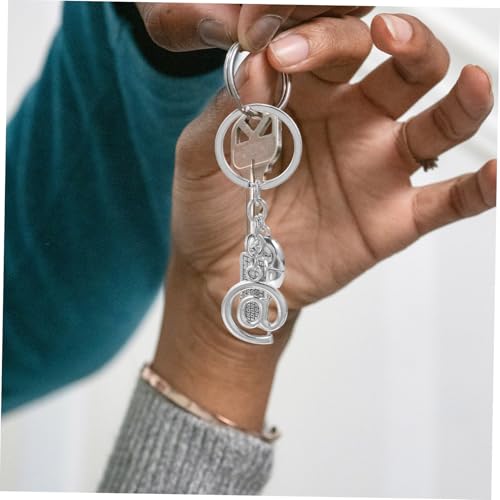 FOMIYES Llavero de Metálica con Colgante Teclado y Ratón Pequeño y Portátil para Ordenador para Programadores y Decoración de Mochilas y Bolsos - imagen 6