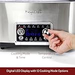 MegaChef Deluxe 8 Quart 12-in-1 Programmable Multi Cooker with Sous Vide and Multi-Functions, Digital Display, Adjustable Temperature & Time, Removable Pot, Tempered Glass Lid - Image 4