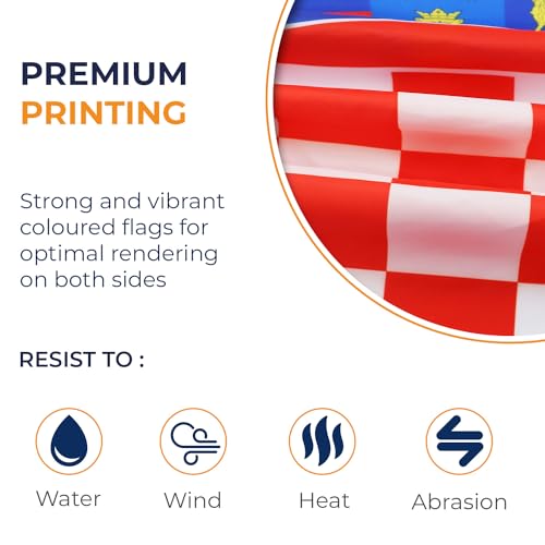 AZ FLAG, Croatia Flag, 2x3 Ft, 100D Polyester Croatian Banner with Two Metal Grommets, Fade Resistant, Vivid Colors - Image 3