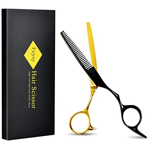 Thinning Scissors Hair Cutting Scissor, Fcysy Professional Barber 5.5” Hairdressing Thinning Scissors, 440C Stainless Steel Thinning Shears Texturising Scissors, Blending Scissors for Women Men Cover