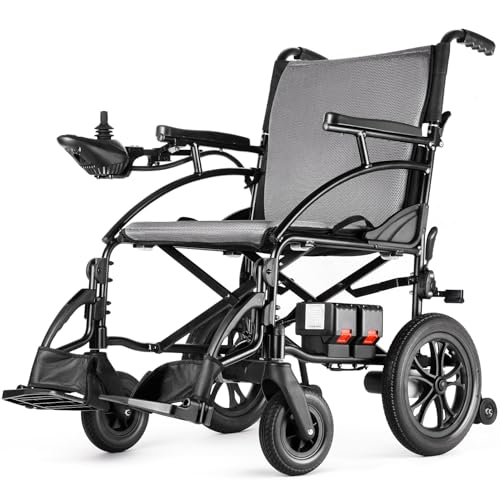 Zurcheel SLF30 Electric Wheelchair, Foldable Durable Motorized Wheelchairs for Adults with 19 Inch Seat and Supports Up to 300 lbs Airline Approved(36 Lbs, Grey)