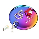 LckCryspho ステンレス鋼サービングトレイ 28cm 金色 – 食品やジュエリー収納用 多機能 やさいくやすいデザイン (色)