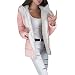 SANFASHION Manteau Court Veste Femme Sweater Manches Longues Automne Hiver Cardigan Peluche Coat Doudoune Moelleux Outwear Couleur Unie Parka Col Roulé Polaire Zip Sweatshirt Poches Casual Chaud