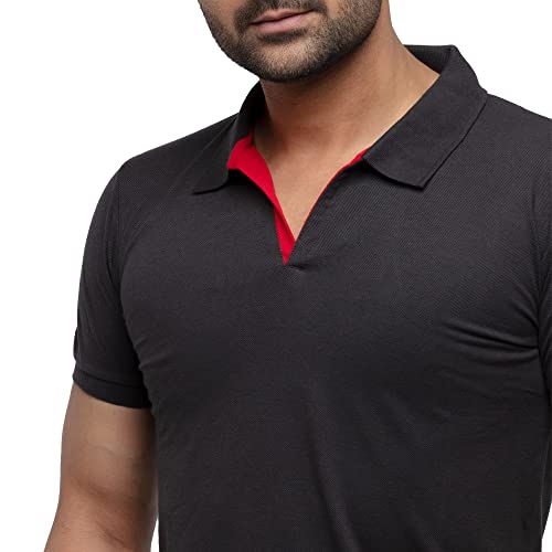 Image of Status Quo Men's Polo T-Shirt | Rich Cotton Blend | Slim Fit | All Day Comfort | Contrast Inner Placket | Polo Collar