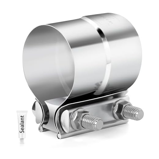 ZEHCLP 1 Pcs 4.0 inch Exhaust Clamp 304 Stainless Steel Band Lap Joint Band Clamp Stainless Steel for Pipes Catalytic Converters，Muffler (1, 4.0 inch)