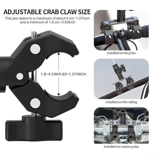 Support de serrage à double tête réglable pour DJI Osmo Action 6 et Insta360 X5 - 6