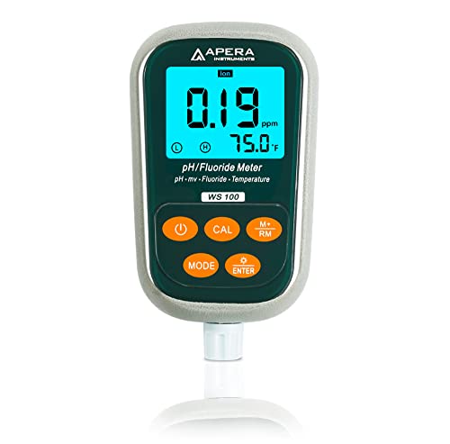Apera Instruments, Llc Ai4725 Ws100 Fluoride/Ph Portable Meter Kit With 3-In-1 Fluoride Probe #TOP3
