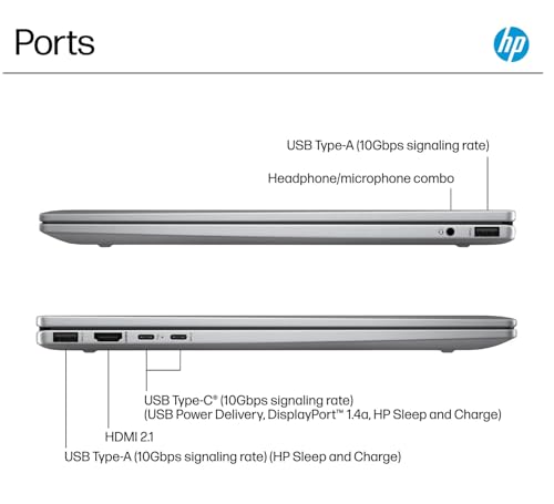 Image of HP Envy x360 Laptop, 16 inch 2-in-1 Touch-Screen Laptop, AMD Ryzen 7 8840HS (Up to 5.1 GHz), 16GB RAM, 1TB PCIe SSD, Copilot Key, 5MP IR Camera, Wi-Fi 6E, Windows Home, W /Mouse pad ()