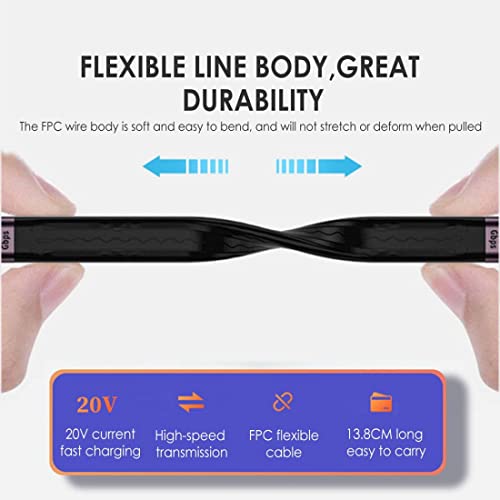 CY USB 3.0 Short Cable,USB 3.1 3.0 Type A Male to Male Extension Flat Slim FPC Data Cable 13cm 10Gbps for Laptop & Desktop - Image 3