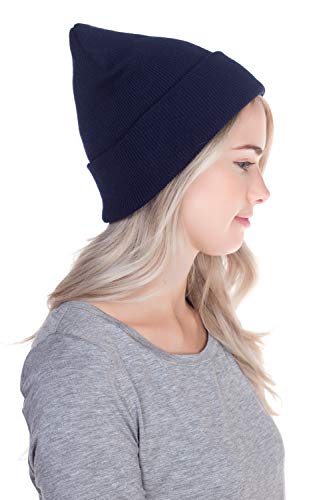 Image of Top Level Beanie Men Women - Unisex Cuffed Plain Skull Knit Hat Cap