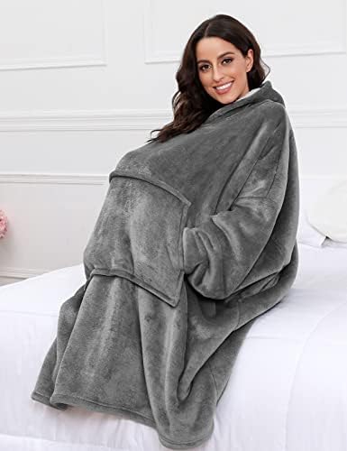 CMTOP Hoodie Oversized Hoodie Sweatshirt Blanket Super Soft Warm Comfortable Blanket One Size Fits All Blanket Super Soft Warm Blanket Hoodie Fits All Men Women Girls Boys