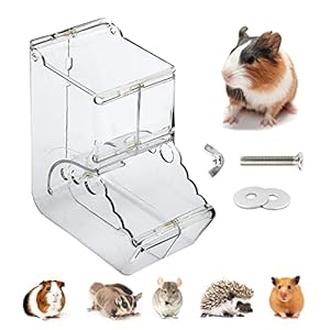 Hamsters Feeder Small Animals Automatic Dispenser Gravity Auto Dispensers Pet Pellets Food Storage Bowl – Dwarf Hamster…