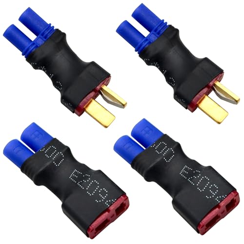 2 Pairs T-Plug to EC2 Adapter RC Male Female Connector for RC FPV Drone Car Lipo NiMH Battery Charger ESC (EC2 to T-Plug (no Wire)) by LINSYRC - Used condition - CA$7.51