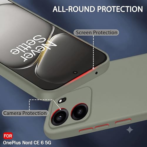 Image of FIRST MART Matte Silicone Back Cover for OnePlus Nord CE 6 - Green