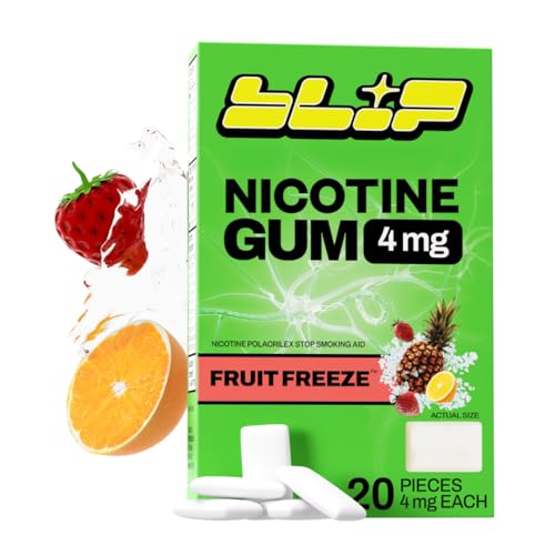Blip NRT Nicotine Gum - 4mg Fruit Freeze (20 Count) - Help Quit Smoking Aid, Reduce Cravings - Nicotine Replacement, FSA/HSA Eligible