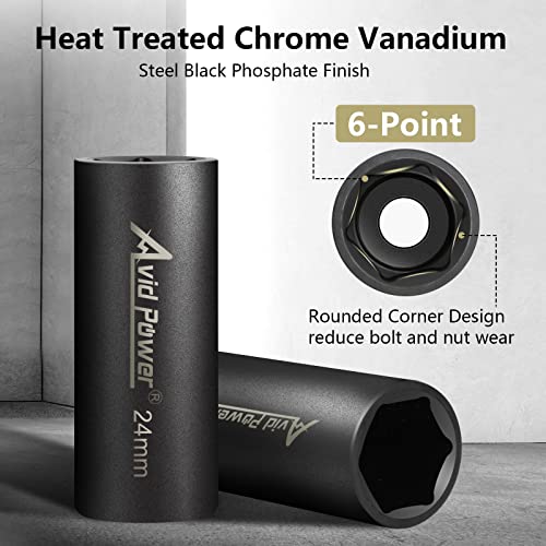 Avid Power Cordless Impact Wrench Bundle With 18Pcs Impact Sockets Set #TOP7