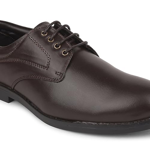 Image of Liberty Fortune Majestic 1 Formal Lacing Derby Shoes for Men with EVA Sole | Suitable for Wedding and Office Wear | Durable Lightweight and Cushioned Footbed | Shock Absorption