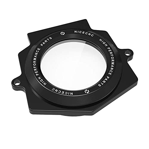 NICECNC Black Clear Cam Shaft Cover Compatibel met Yamaha Raptor YFM 700 700R 2006-2020 2021 2022 Replacement for 1S3-11185-00-00, 1S3-11185-10-00 - Image 7