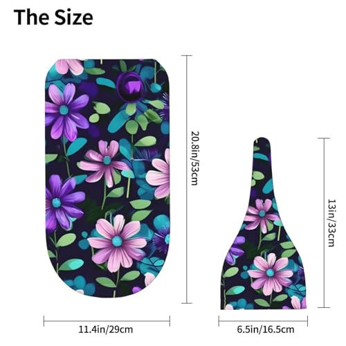 Purple Camellia Print Newborn Swaddle Blanket with Beanie Set, Soft Baby Sleep Sack Receiving Wraps, for Boy Girl4